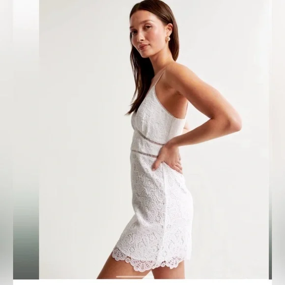 Abercrombie & Fitch White Lace Mini Dress - Picture 2 of 16